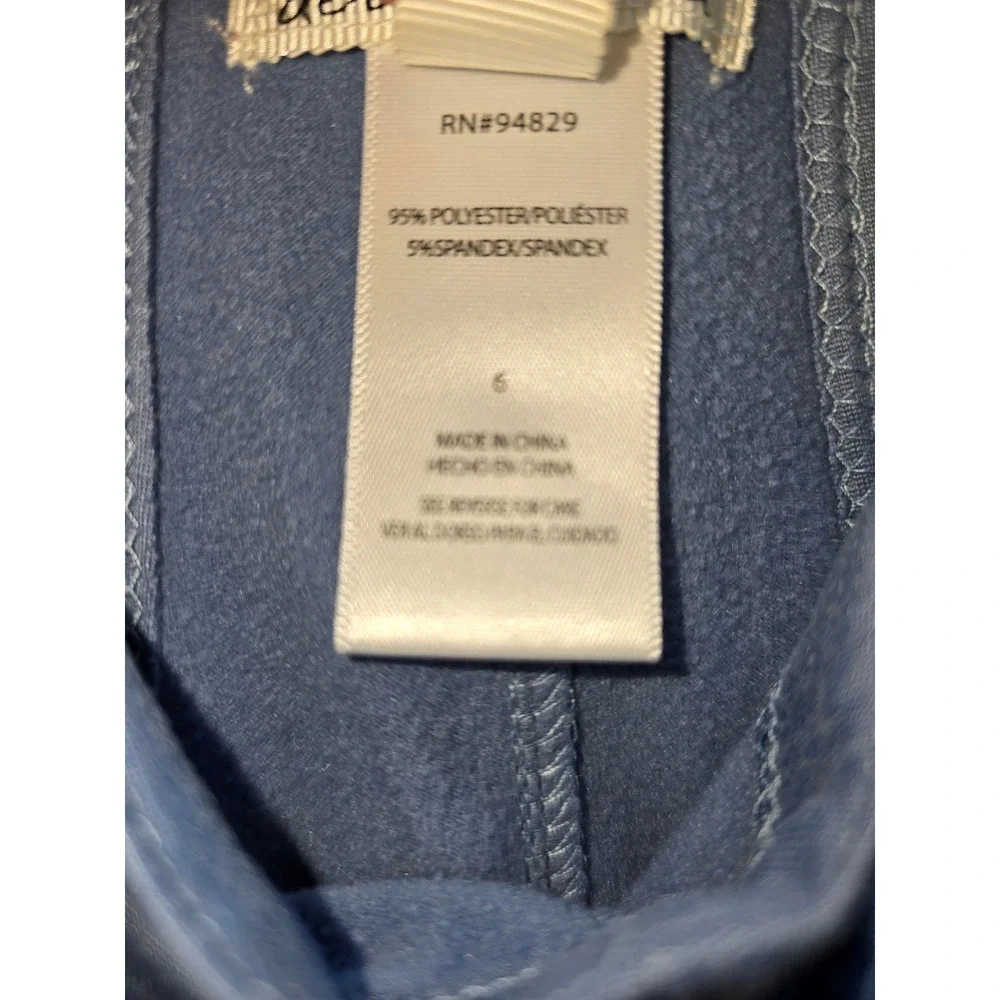 Derek Heart Girls Blue Cargo Overalls Jogger Jumpsuit Size 6 Periwinkle Knit‎